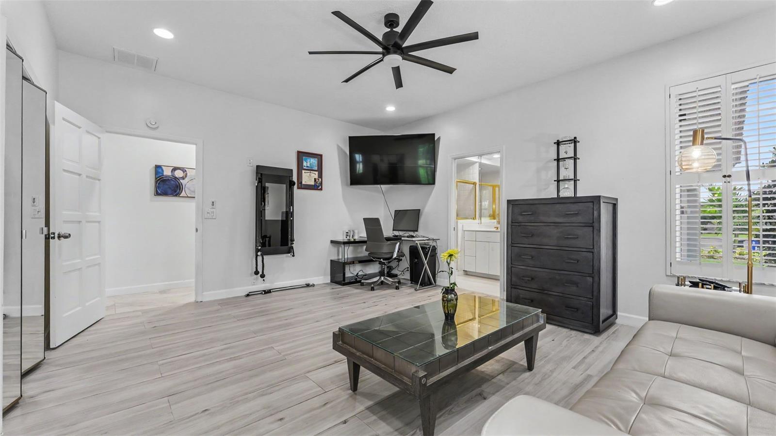 Bedroom 3 - currently used as an exercise room and officce