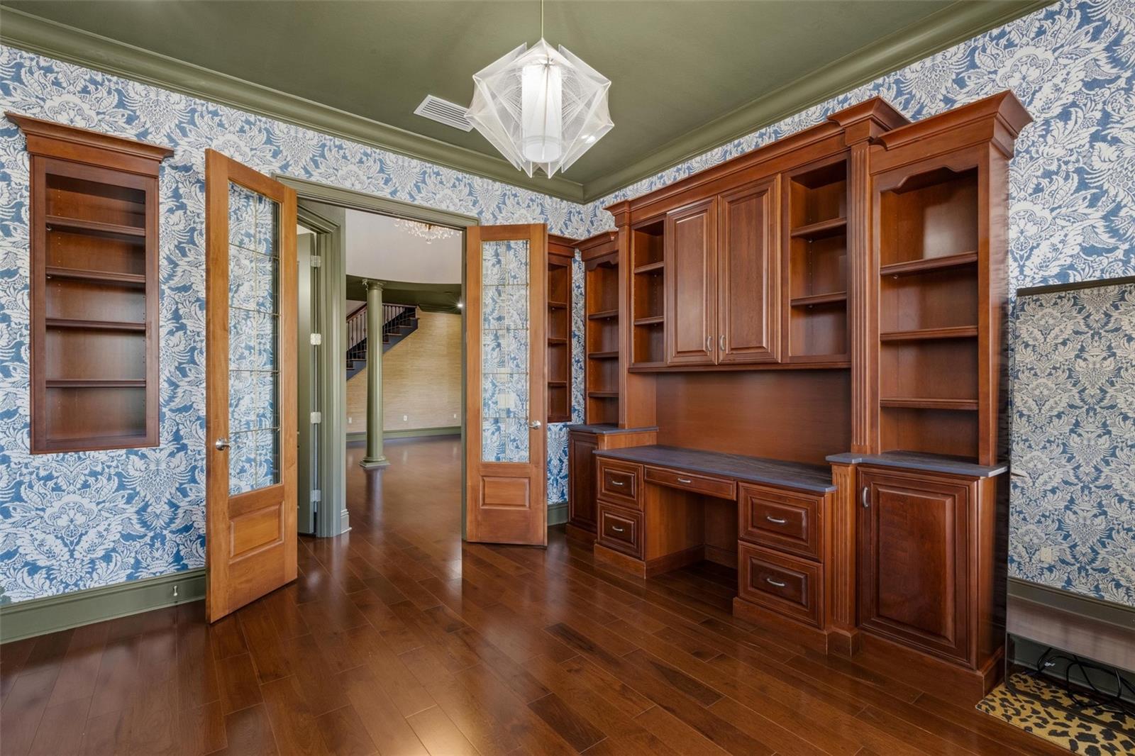 With a full wall of built-in for a great look and optimal storage opportunities.