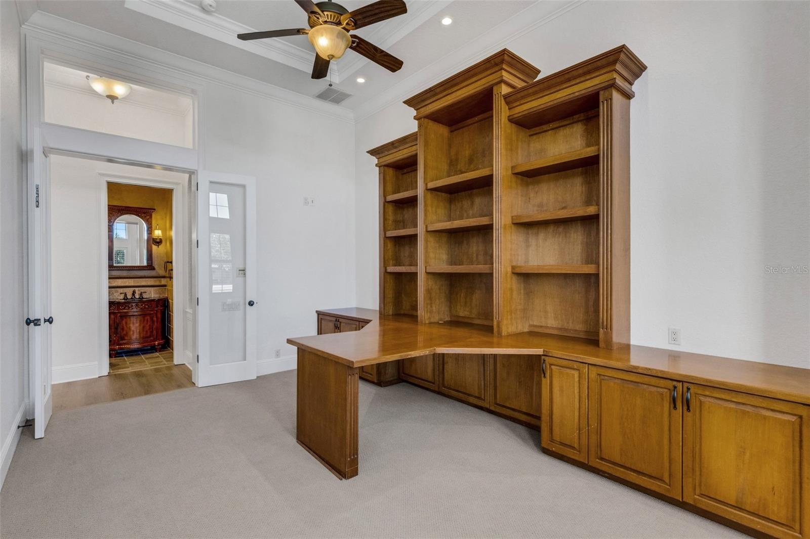 Built with form and function in mind and just across the hall is the guest "powder" bathroom.