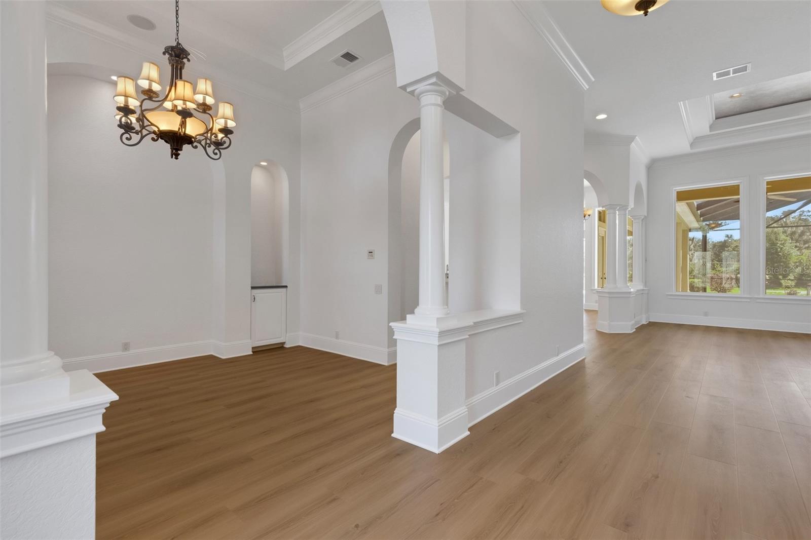 New luxury vinyl plank flooring throughout the first floor and freshly painted from ceiling to baseboards. New luxury vinyl plank flooring throughout the first floor and freshly painted from ceiling to baseboards.