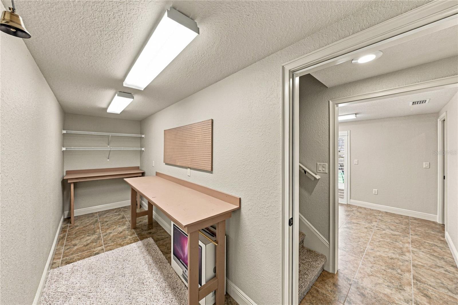 Mudroom off 2 car garage