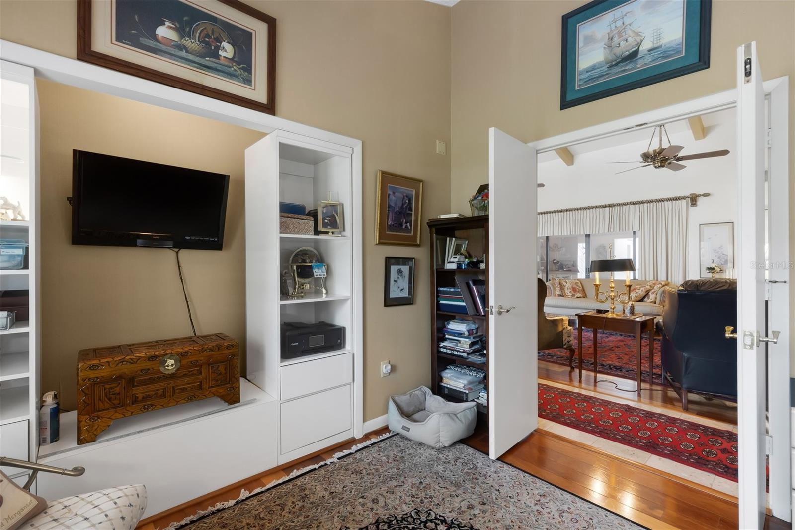 like this dedicated office/study (once doubled as a 4th bedroom and could again if closet doors were installed in this space.