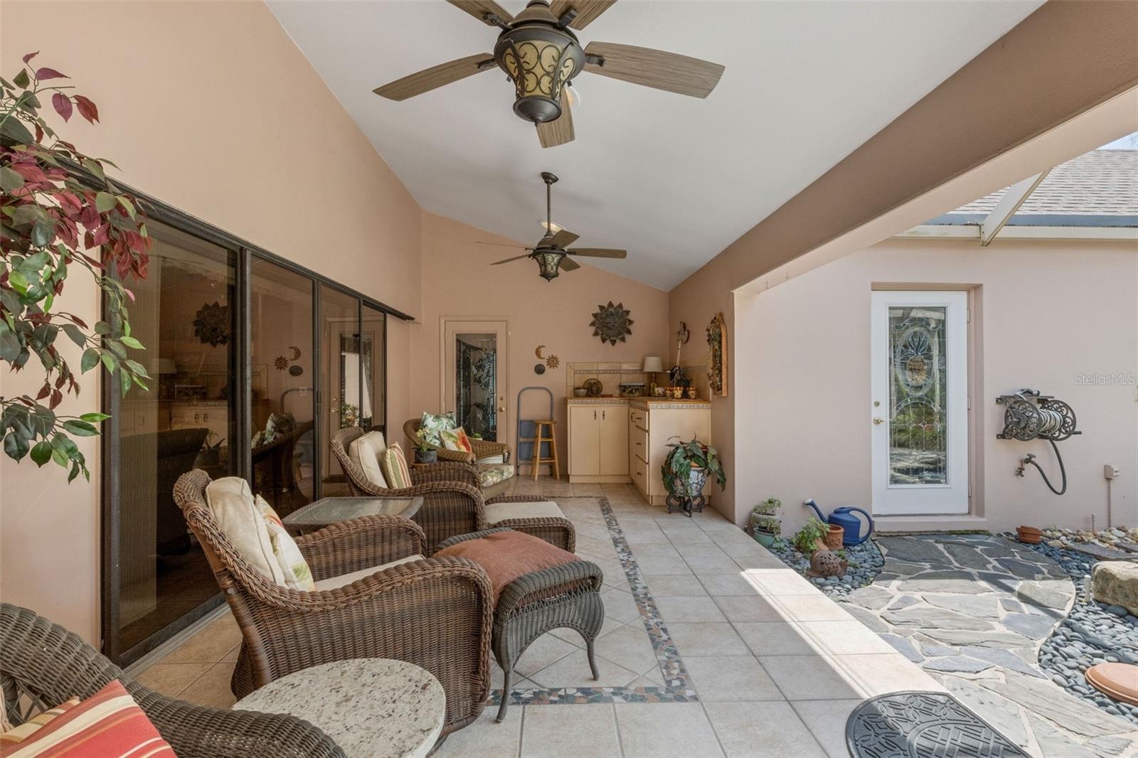 Both with plenty of space for seating to relax and enjoy the view.