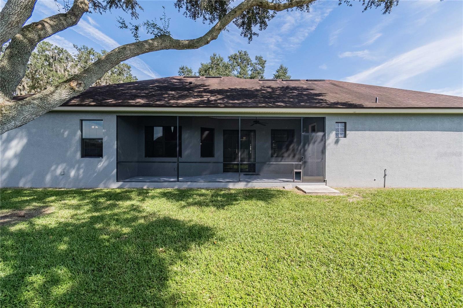 Rear view of home