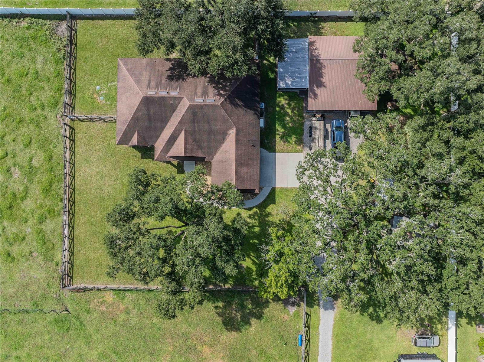 Aerial view of home