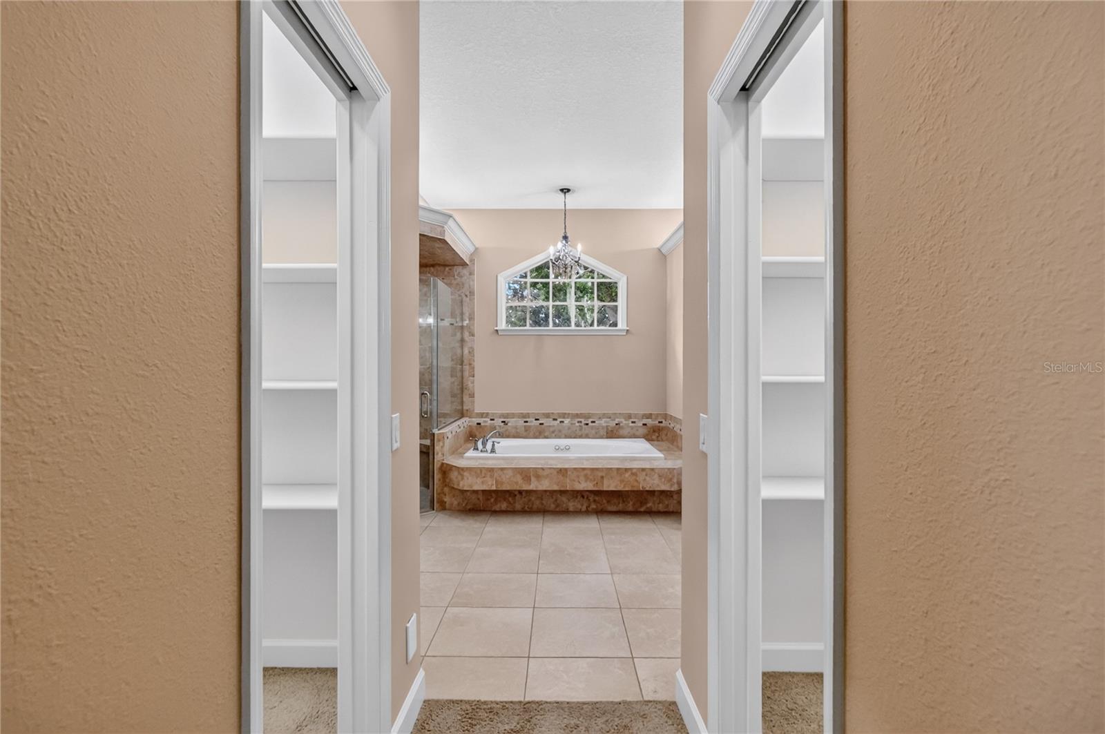 View of master bathroom