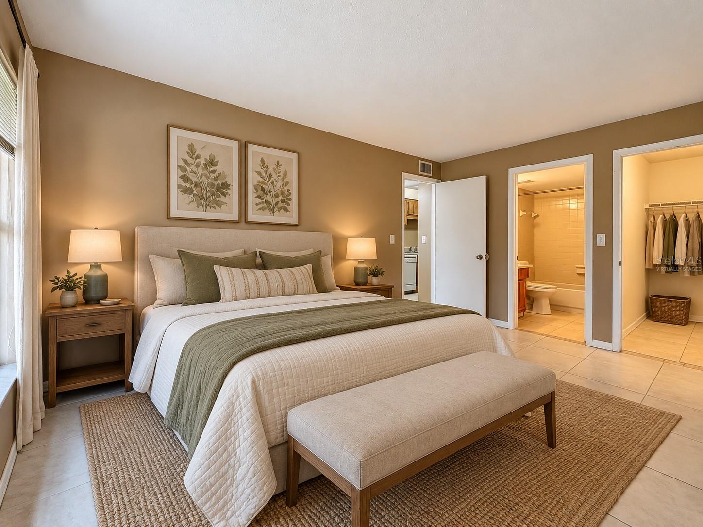 Virtually Staged Primary Bedroom