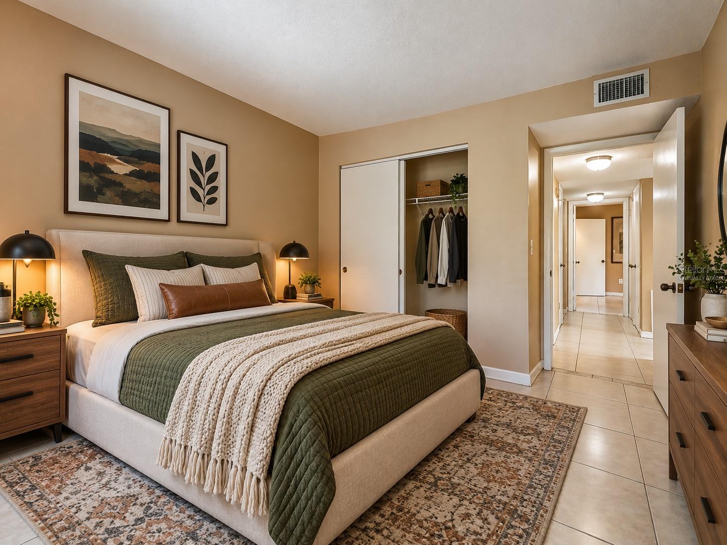 Virtually Staged Second bedroom