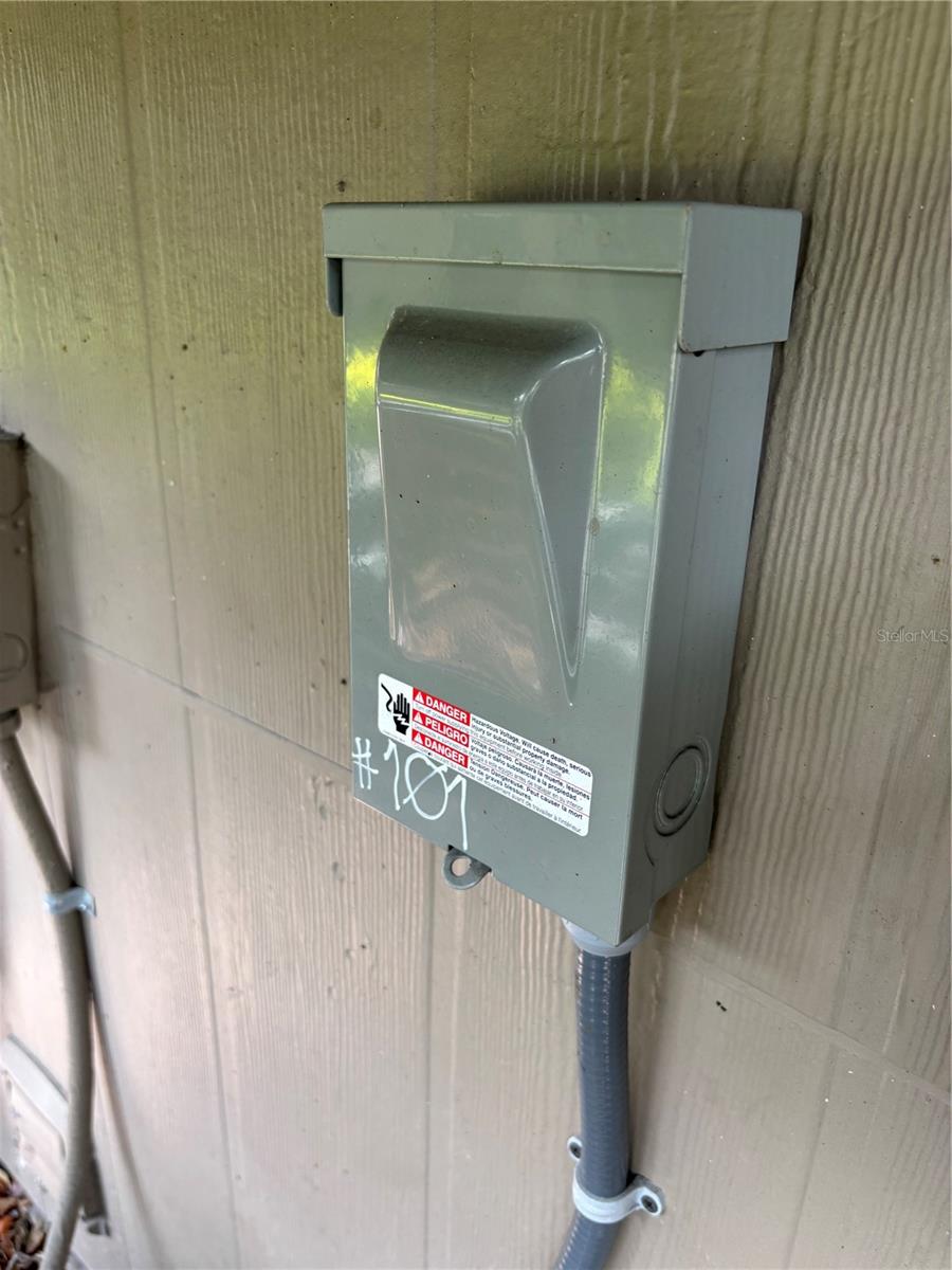 Exterior AC disconnect