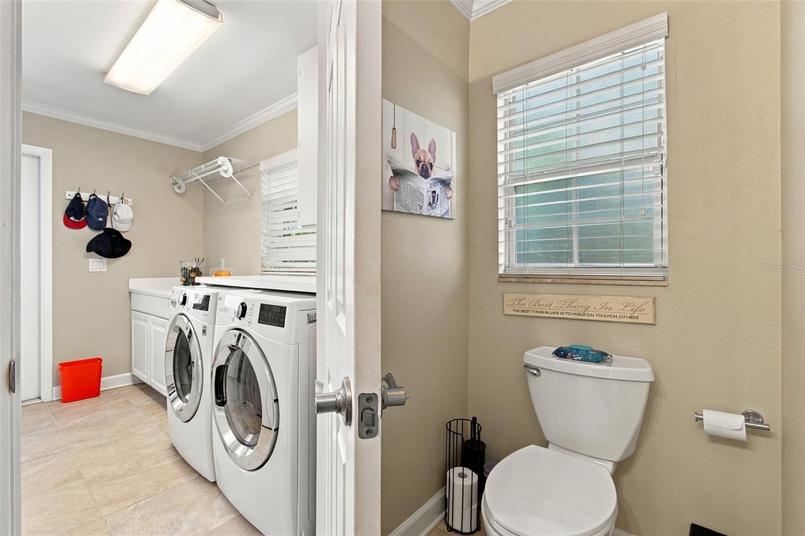 Laundry room & half bathroom