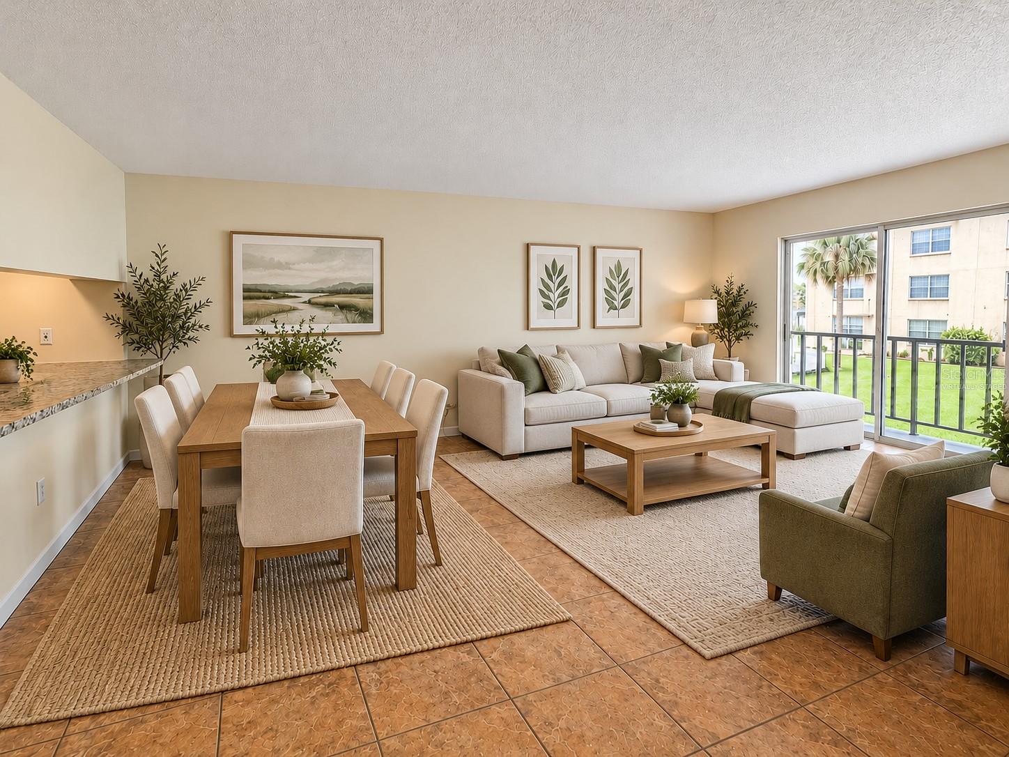 Virtually Staged Living Dinning space Virtually Staged Living Dinning space