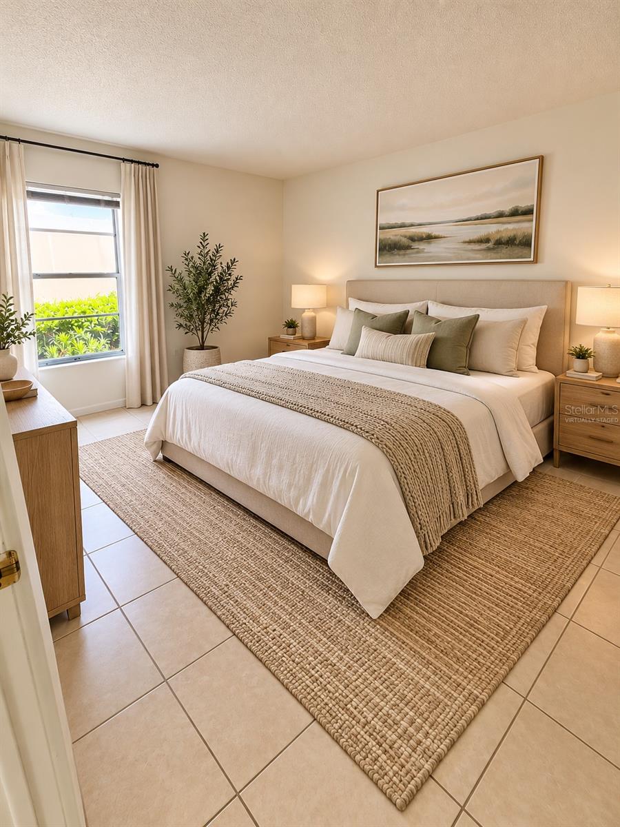 Virtually Staged Primary Bedroom