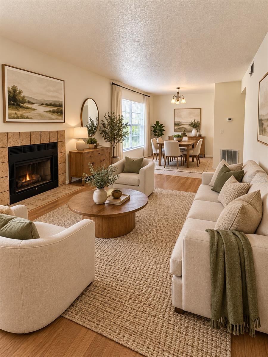 Virtually Staged Living Room