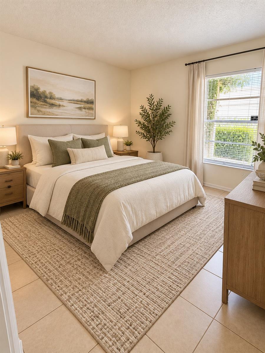 Virtually Staged Second Bedroom