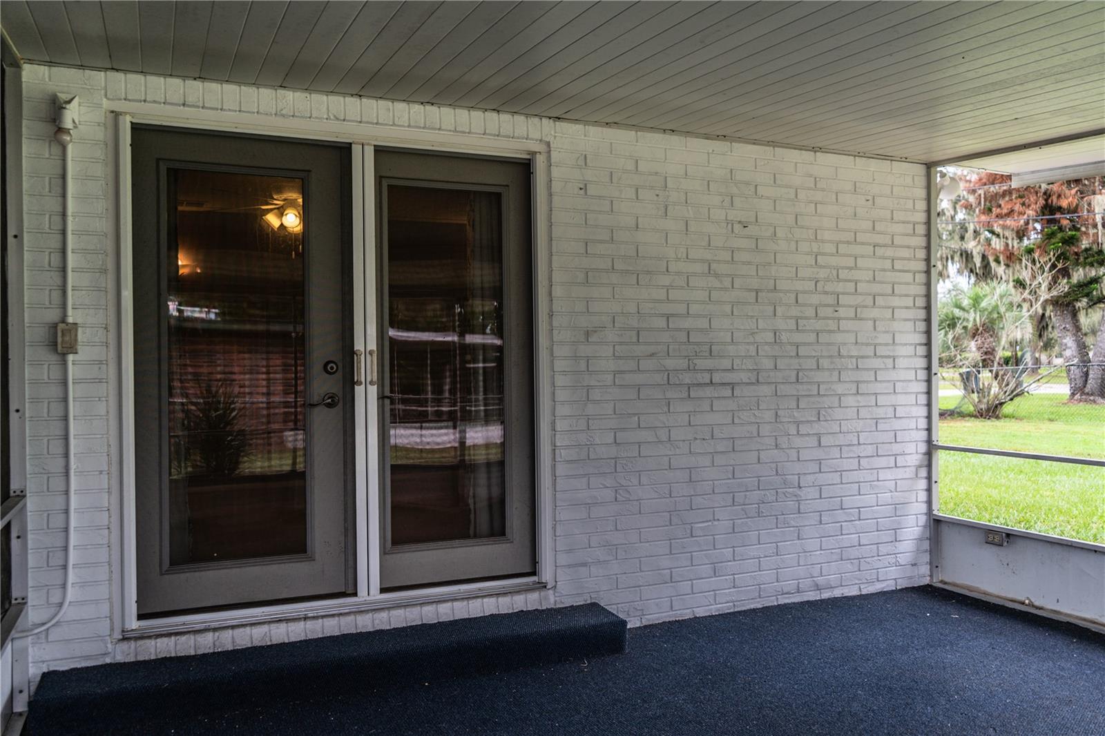 French doors from family room to porch