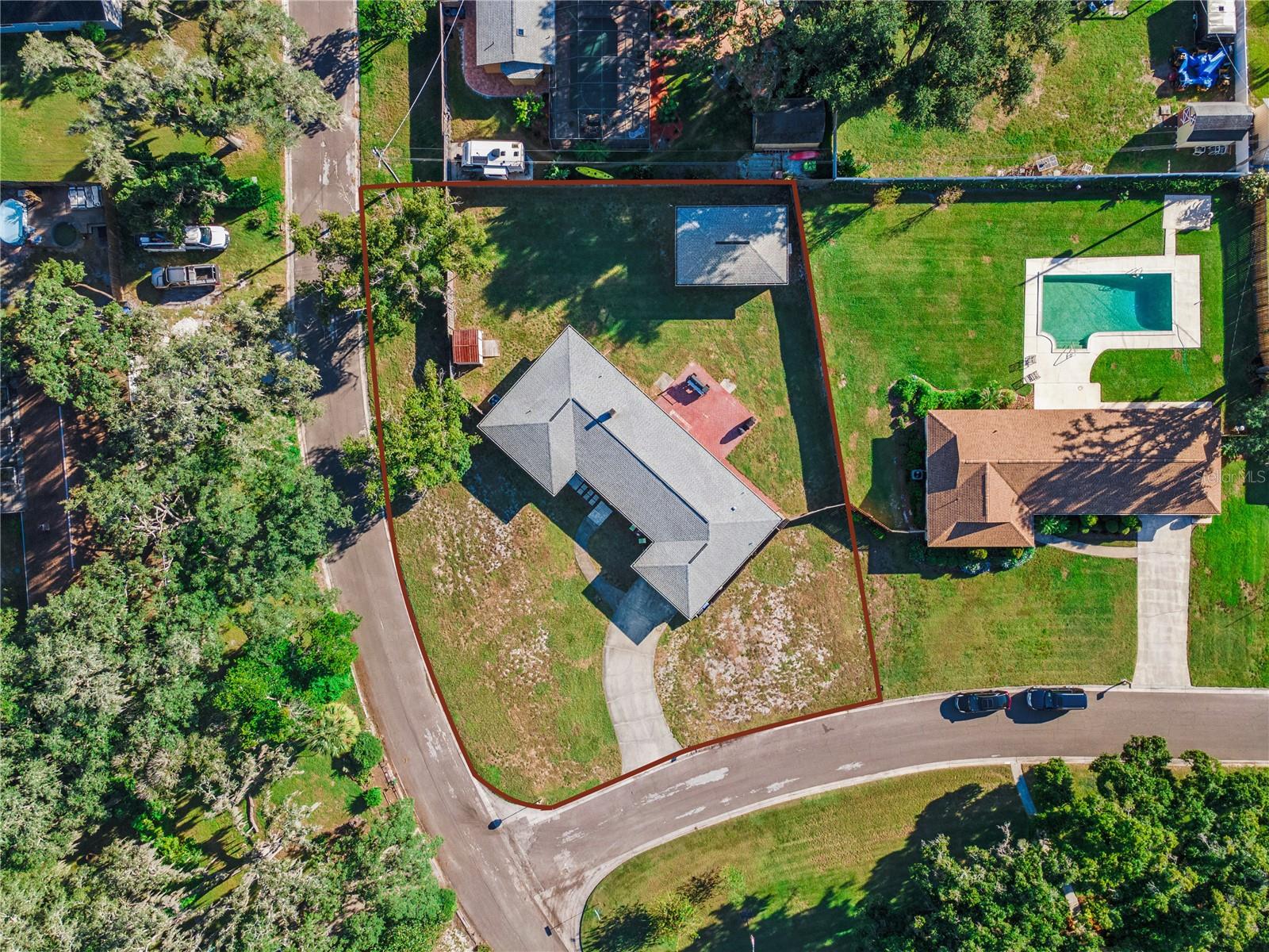 Lots of yard room- even for a future pool.