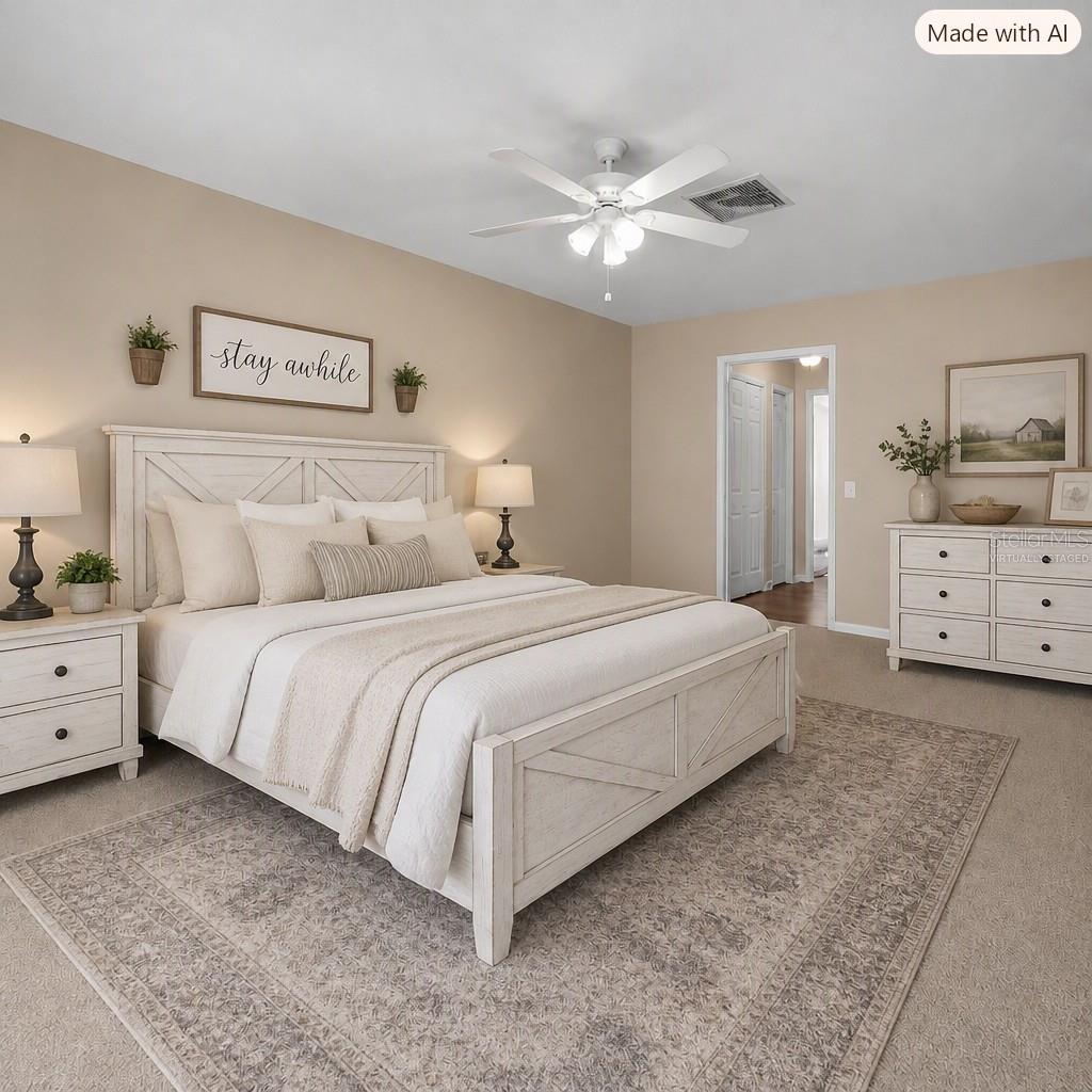 VIRTUALLY STAGED PRIMARY BEDROOM