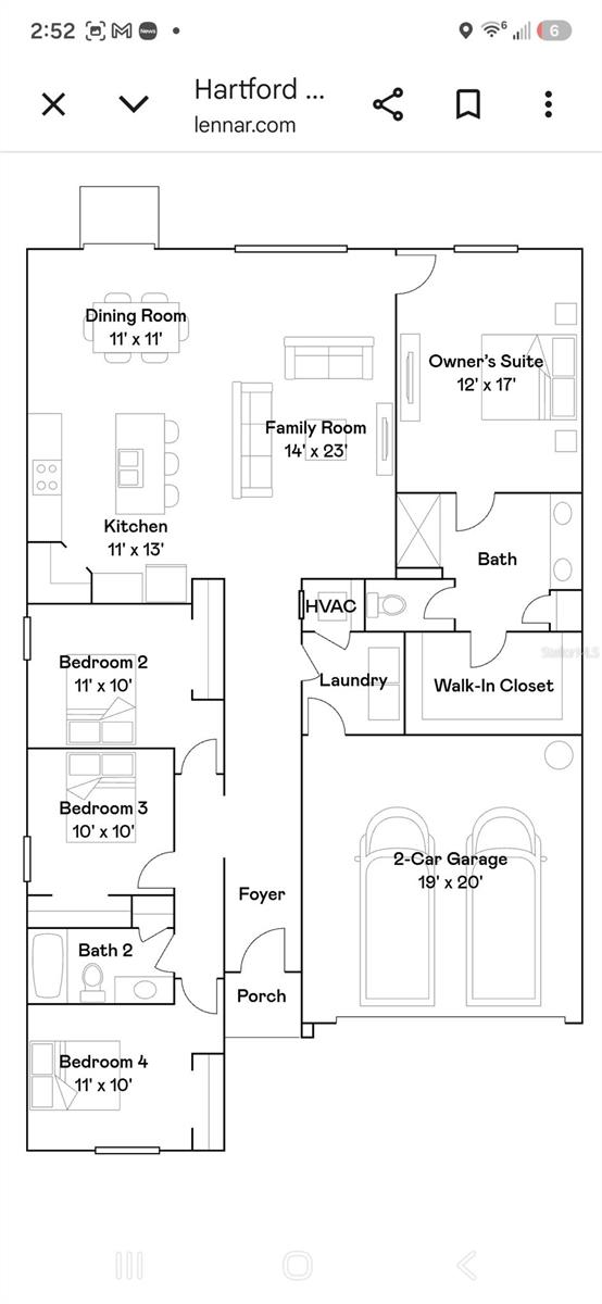 Hartford Model Floor Plan