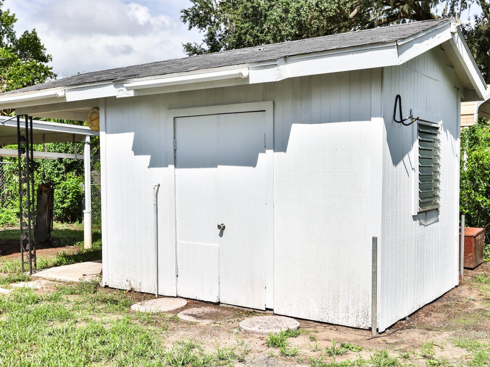 Workshop in the backyard.