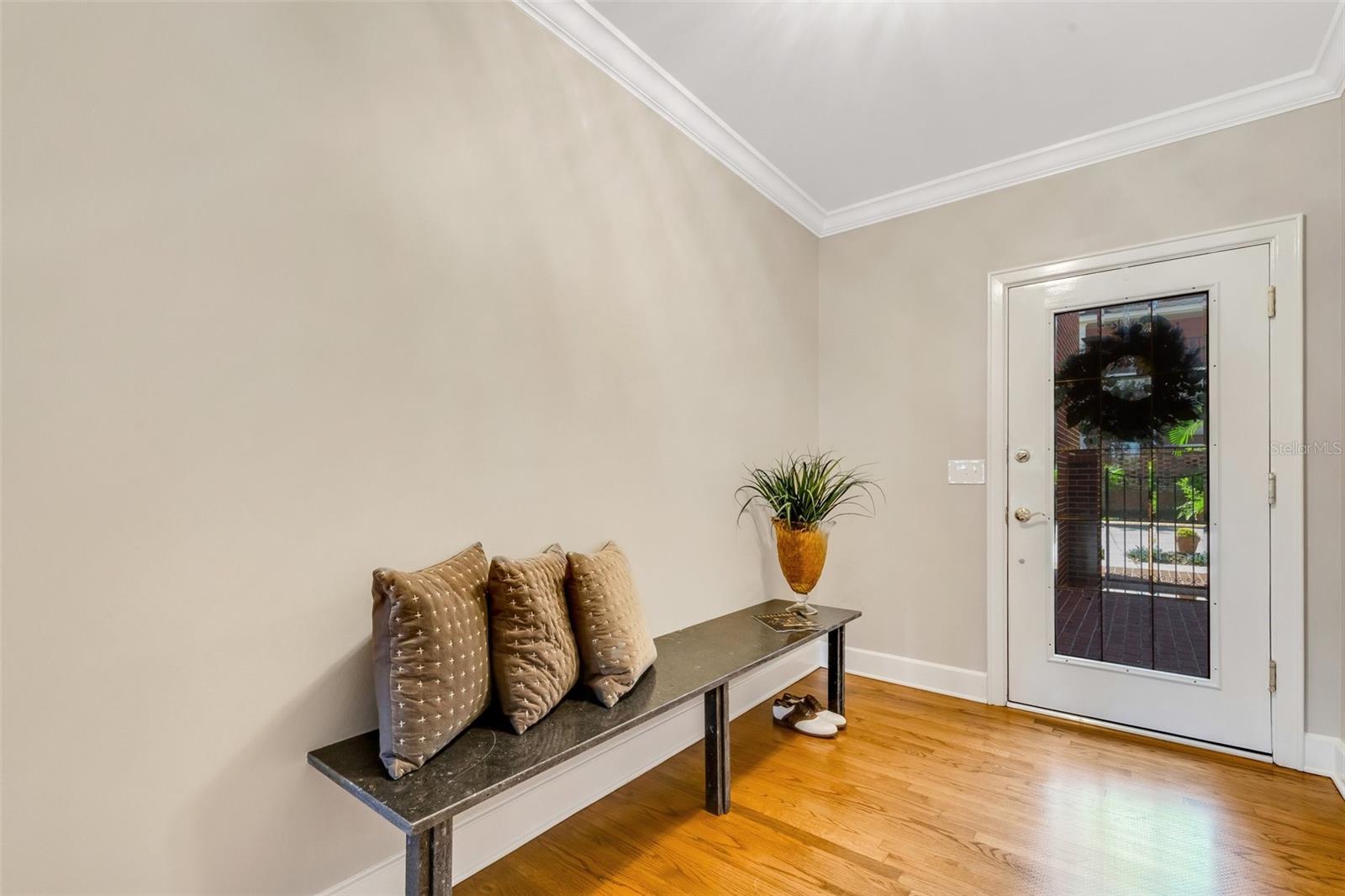Gleaming hardwood floors flow seamlessly through the entire home Gleaming hardwood floors flow seamlessly through the entire home