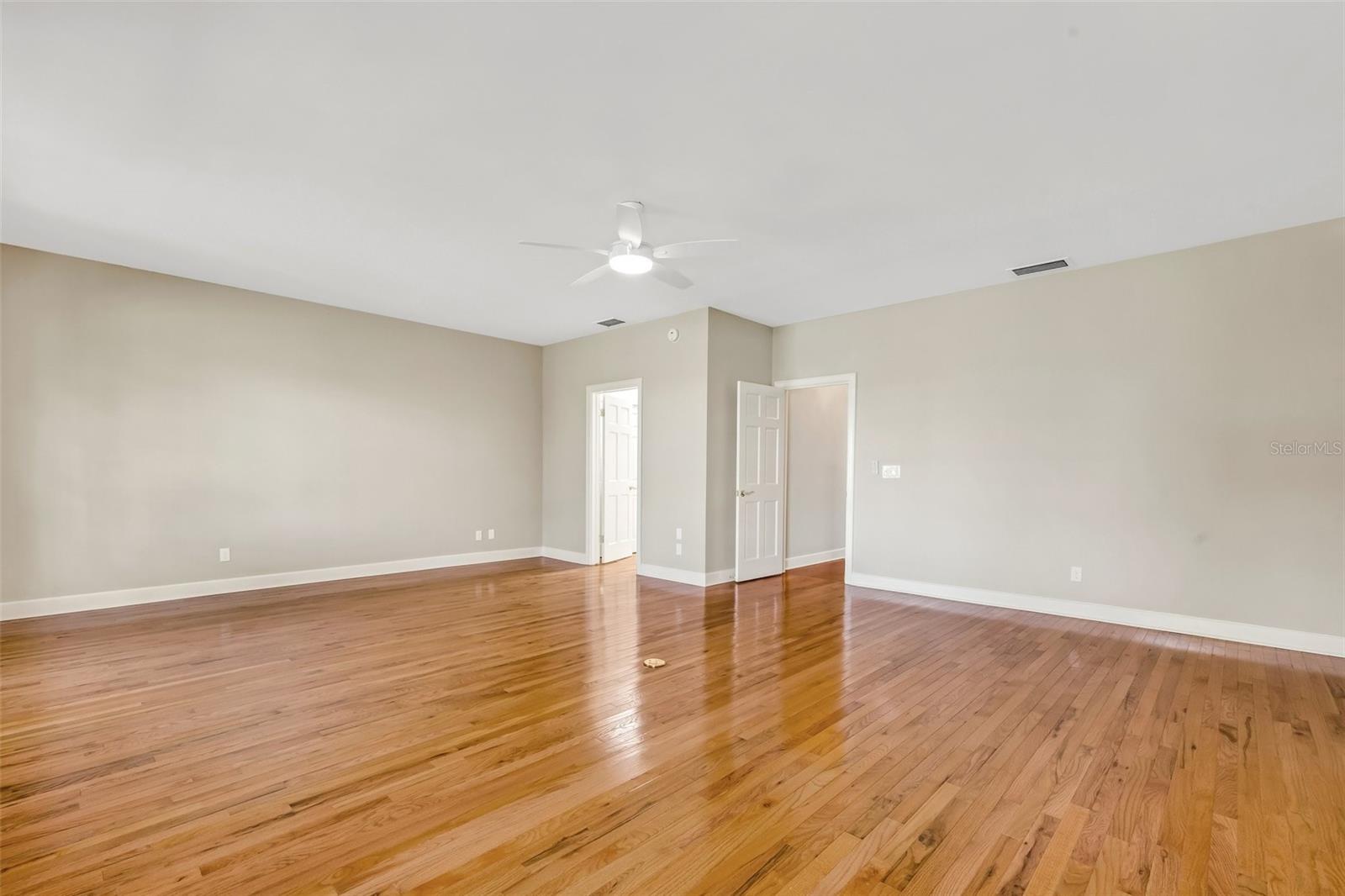 The Primary Suite, features more than ample closet & storage space