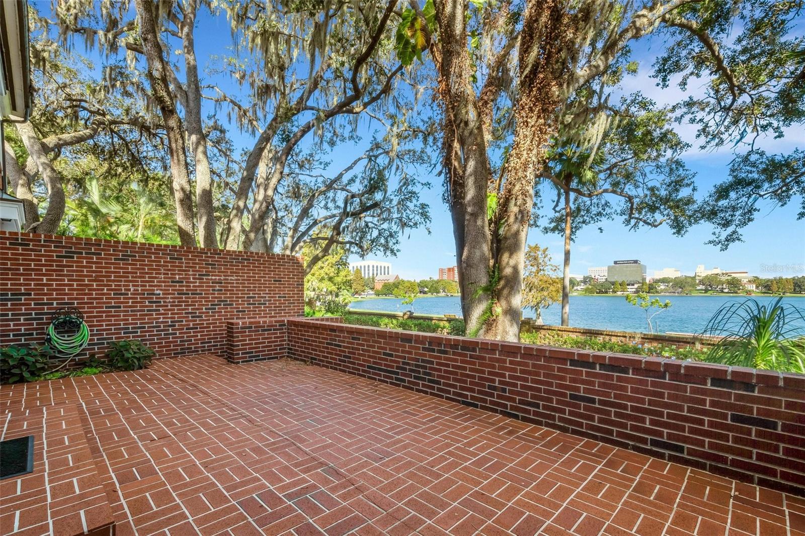 The Lake side patio over looking Lake Morton