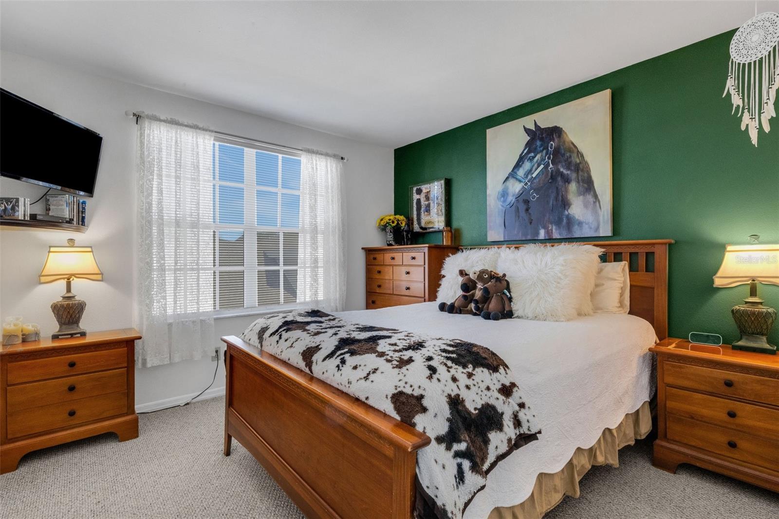 The loft separates the two well appointed bedrooms.
