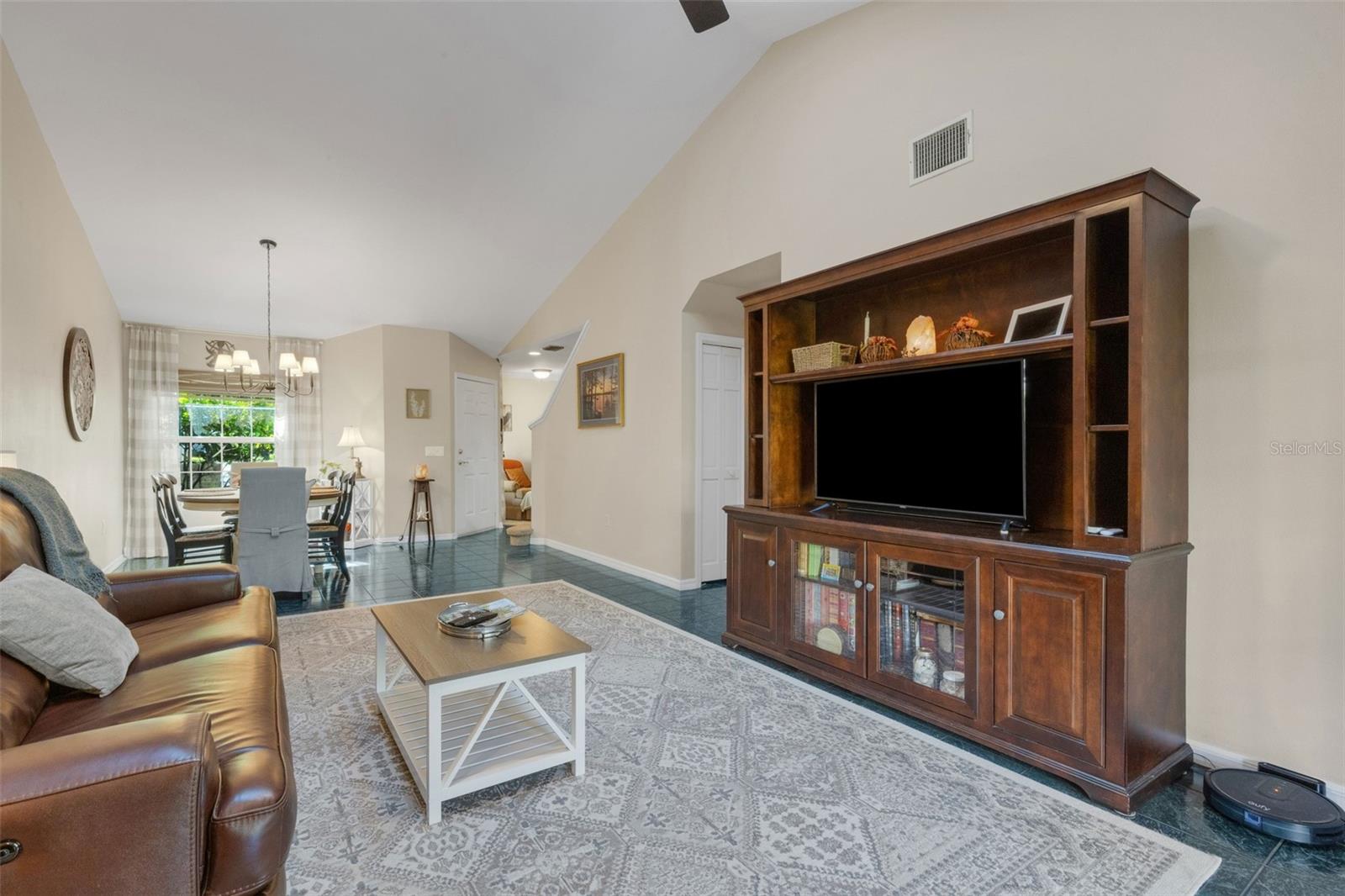 Volume ceilings draw the eye upward and make the space see even larger.