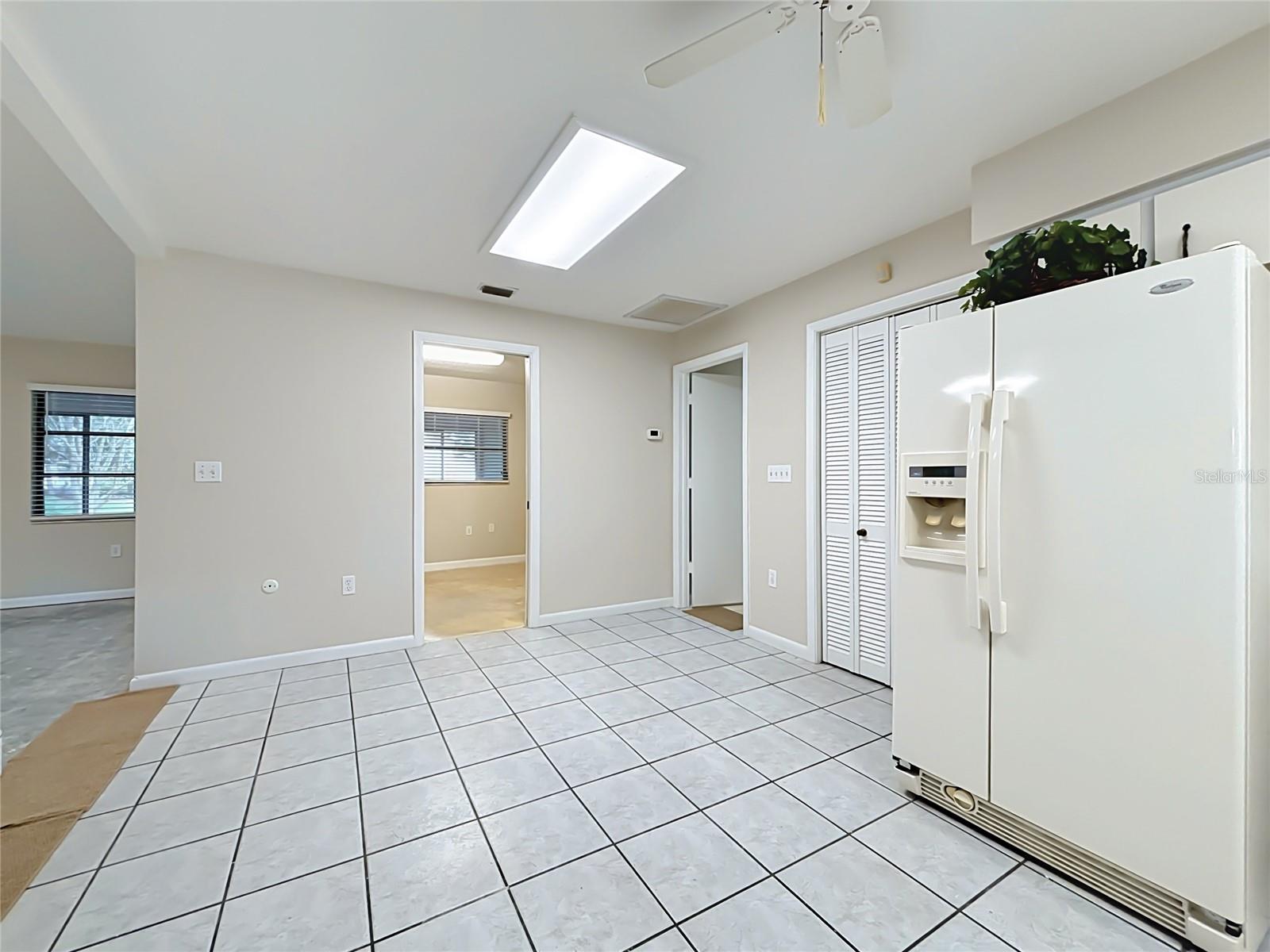 Door from kitchen opens to bonus room