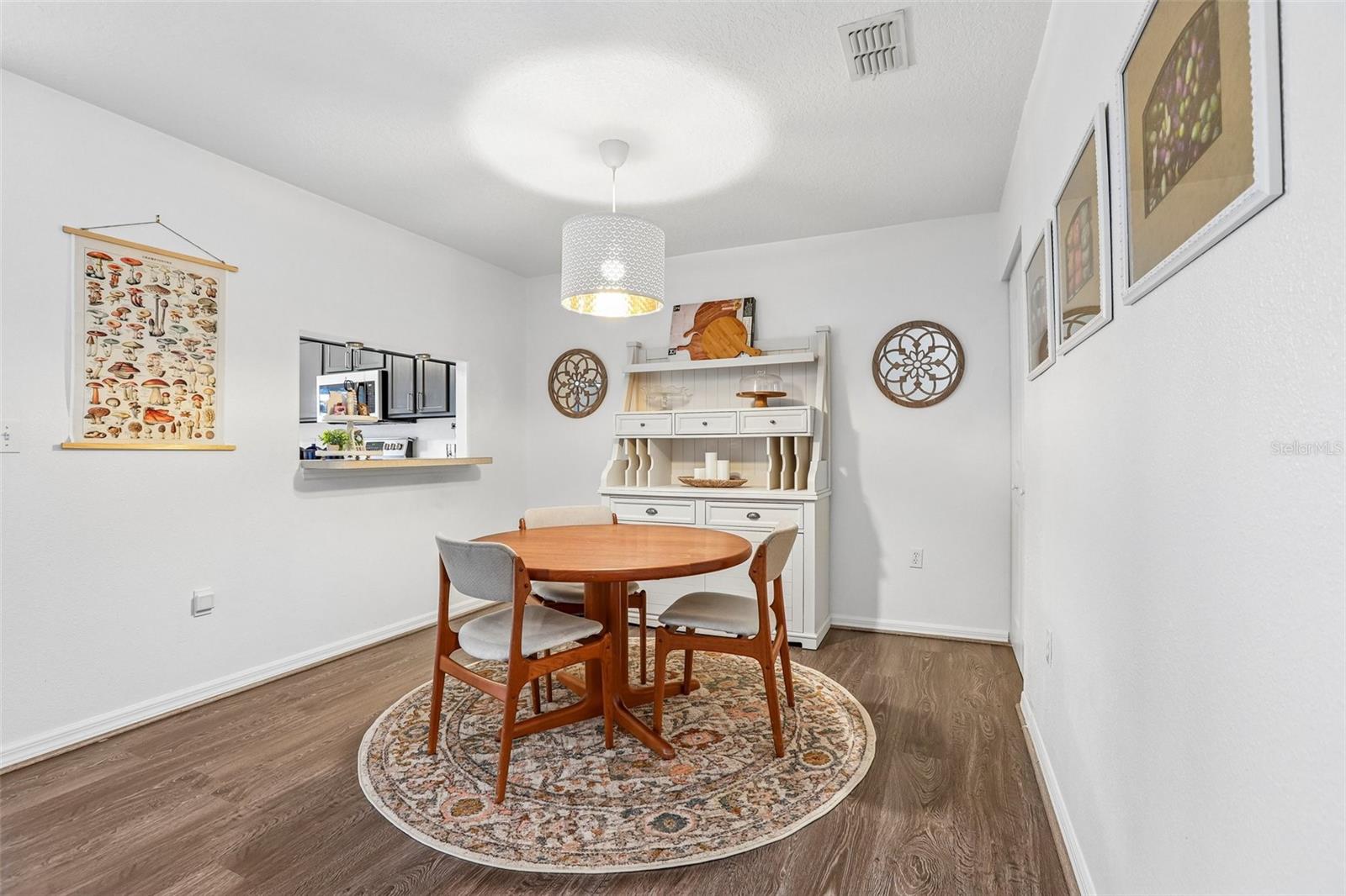 Spacious dining room.