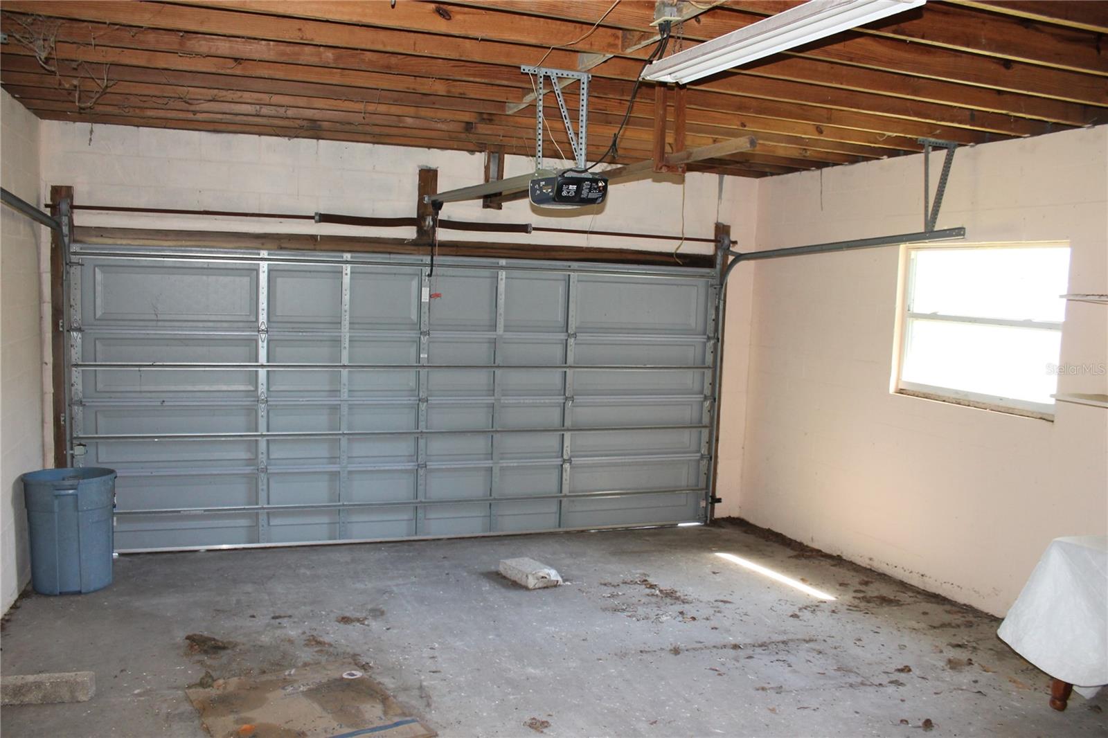 Interior of rear garage