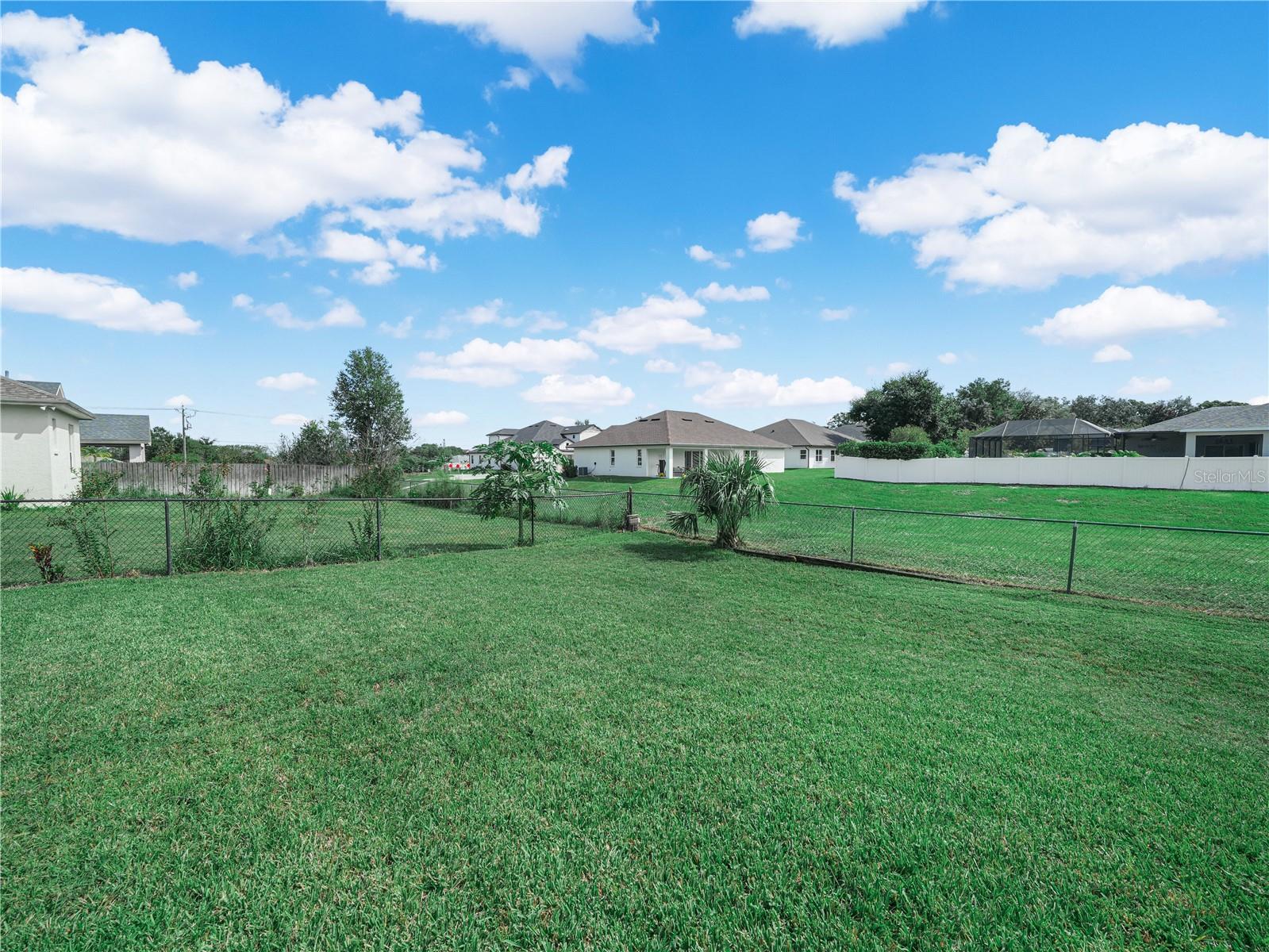 Back yard is great for Pets or family play time