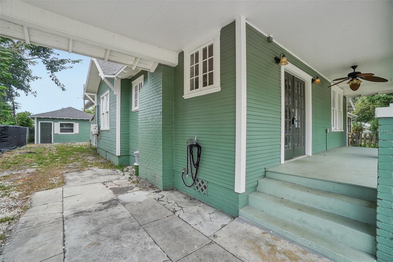 Main House Carport/Front Porch Detail View