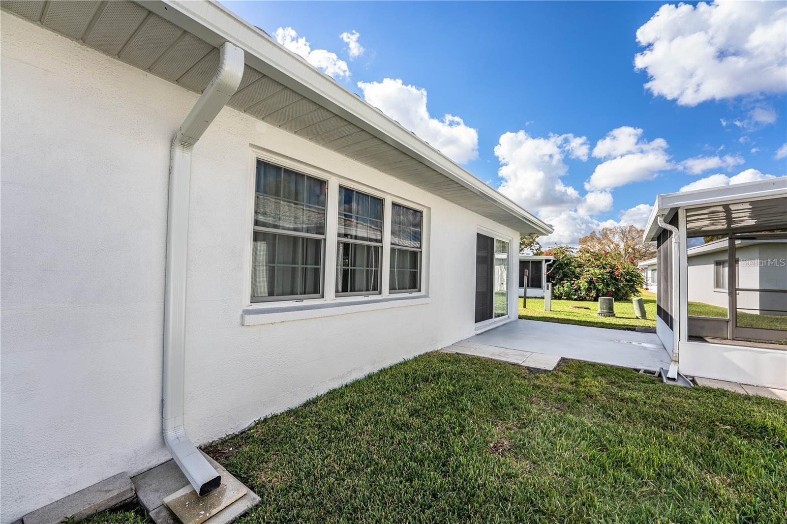 Back view with patio