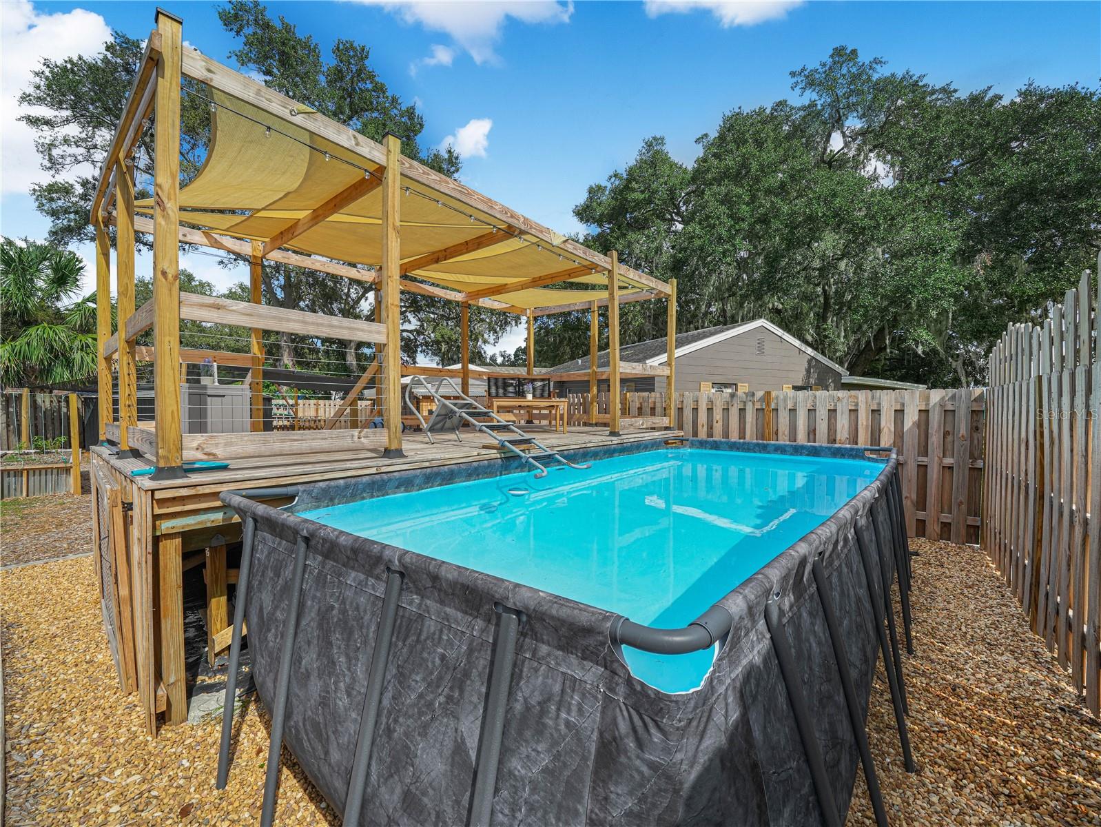 Pool with Lake Lena views
