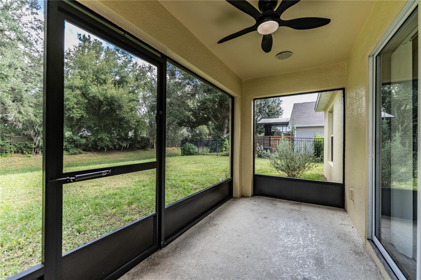 Screened back porch