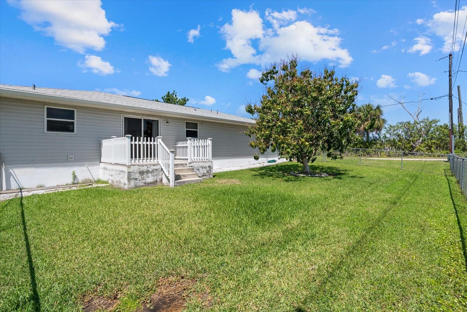 Fenced in backyard!