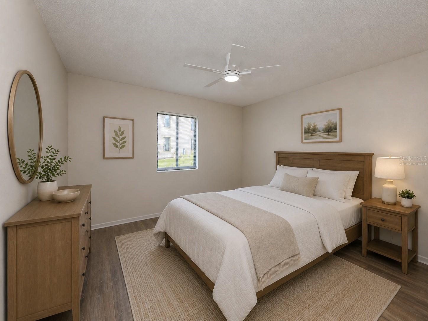 guest bedroom virtually staged