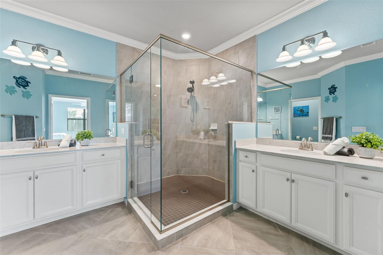 Primary bath double vanities