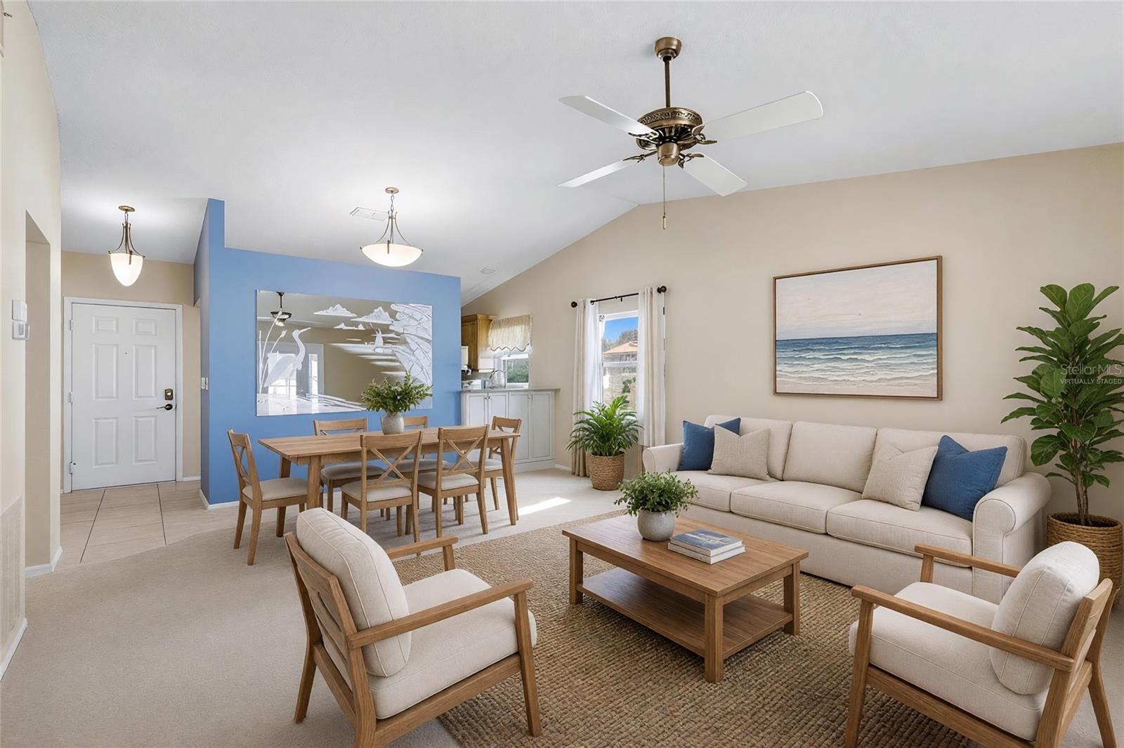 Virtually Staged - Living Room and Dining Room