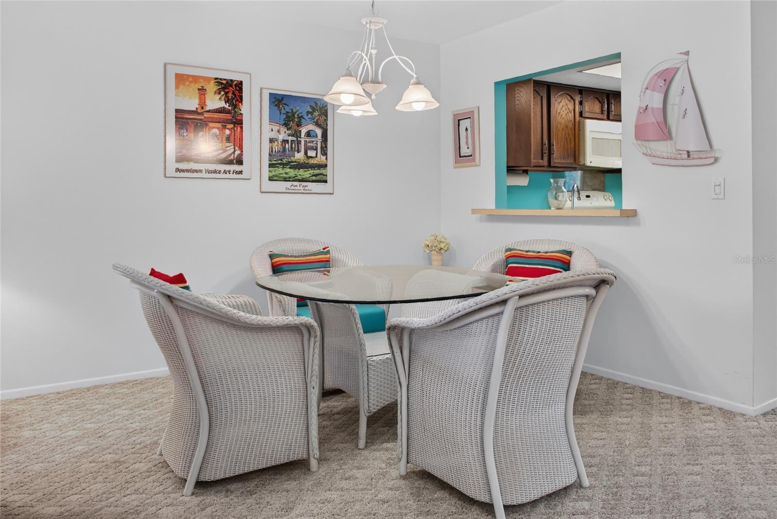 Spacious dining area