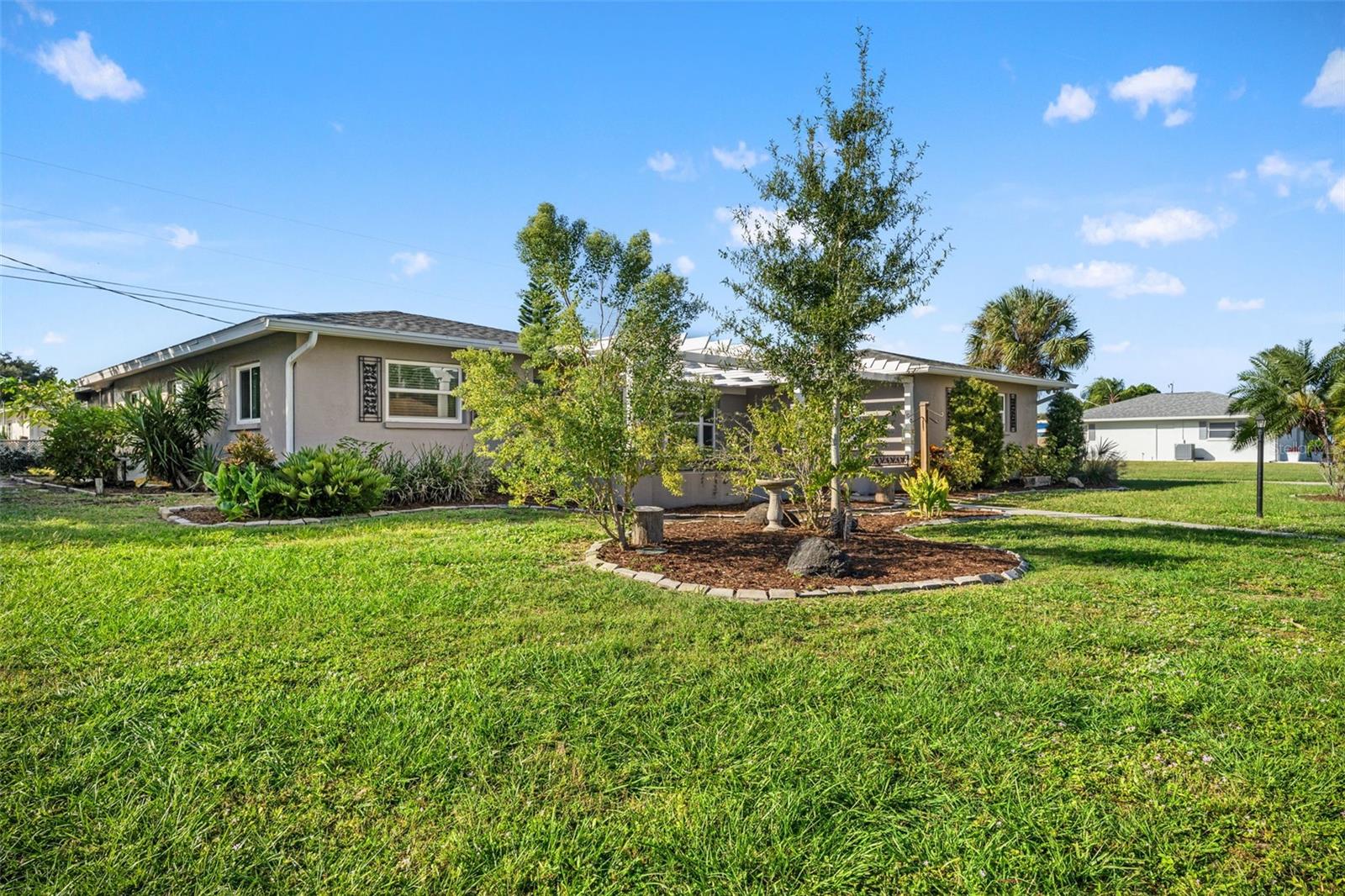 Side of home landscaping
