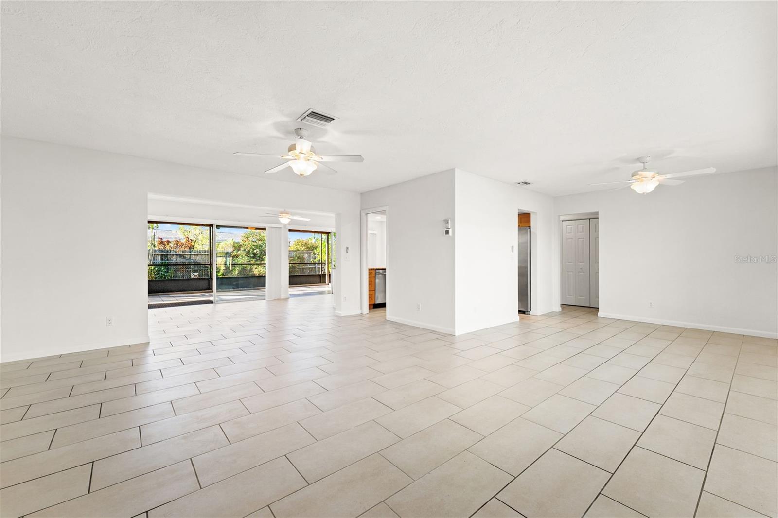 Main living space (living/dining with Florida room in back)