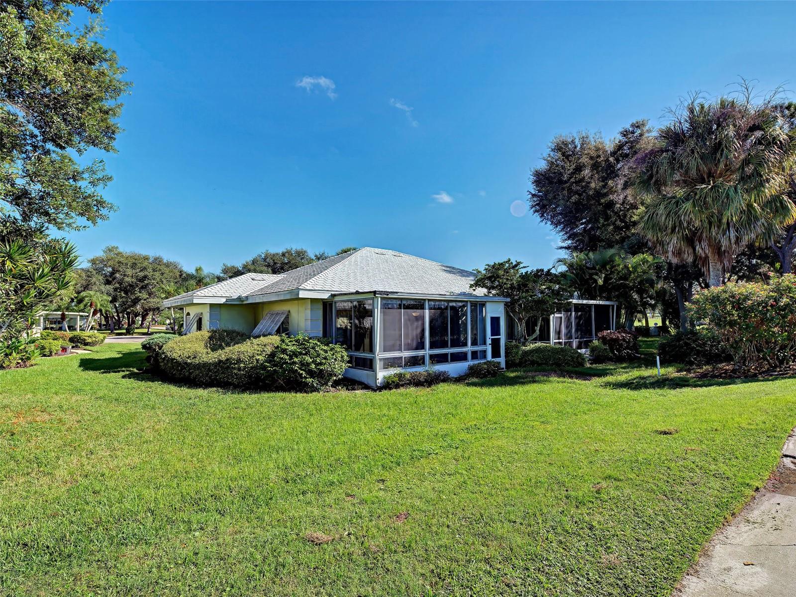 Rear view of the home