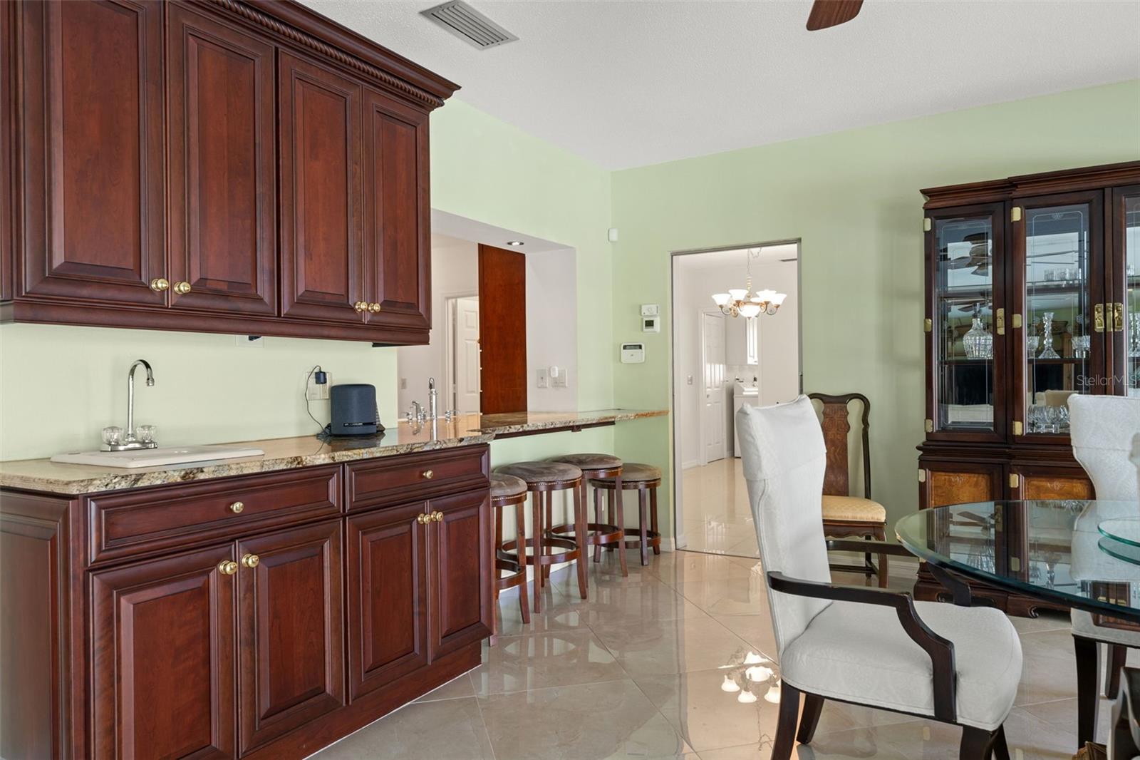 Dry bar ideal for entertaining