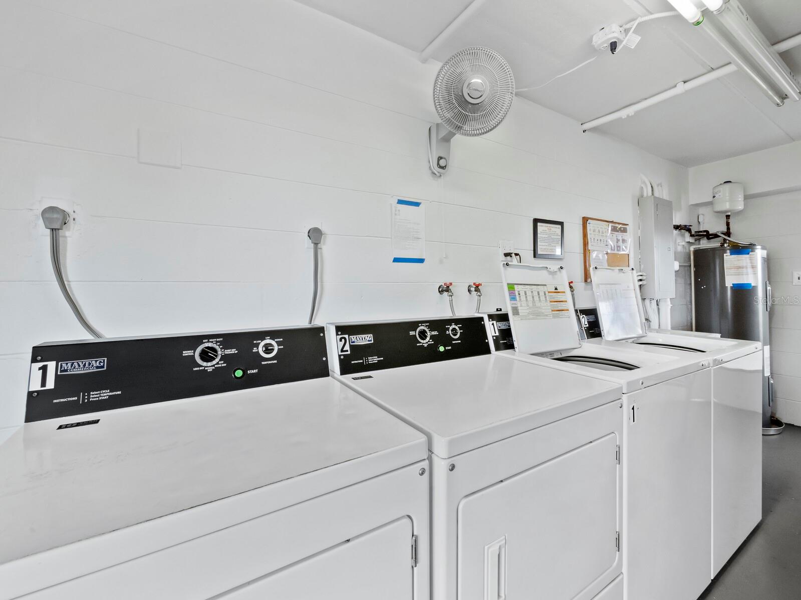 Complimentary laundry on floors 3,5,7