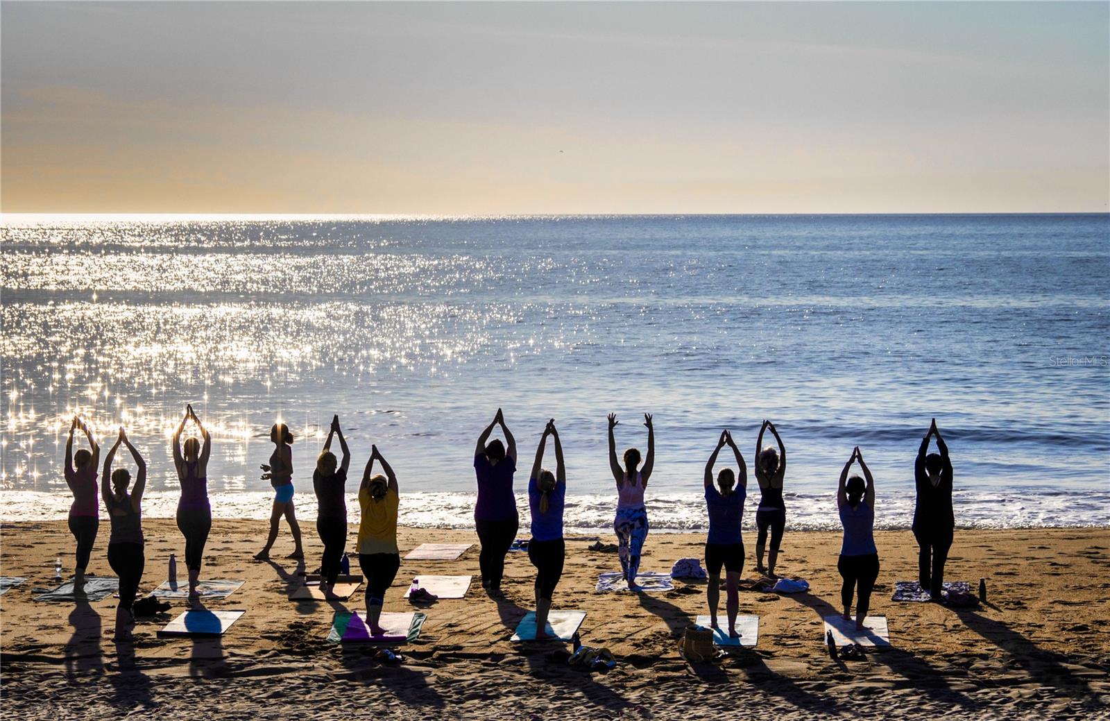 Yoga on the beach