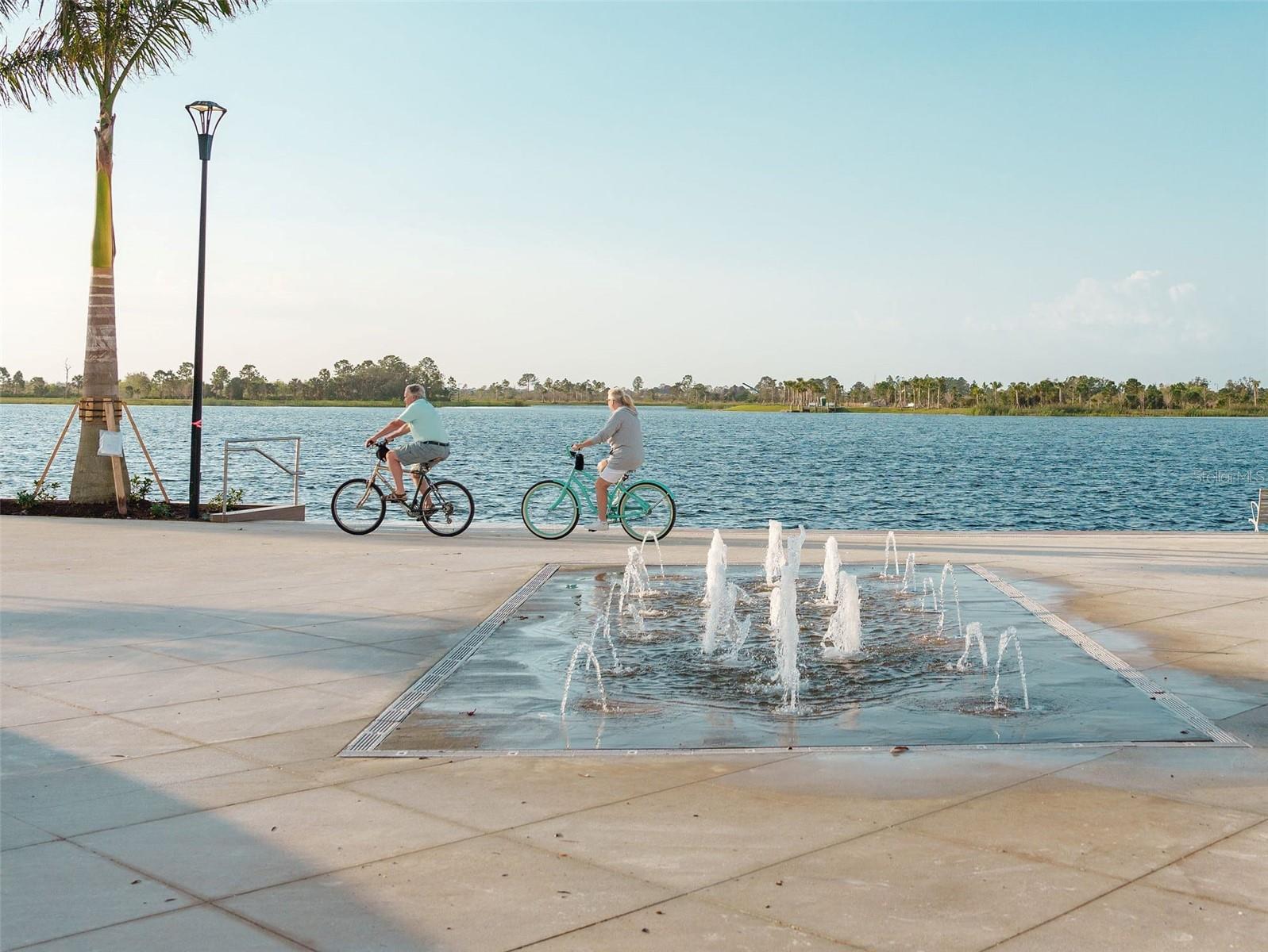 Splash pad by the Grand Lake in Wellen Park