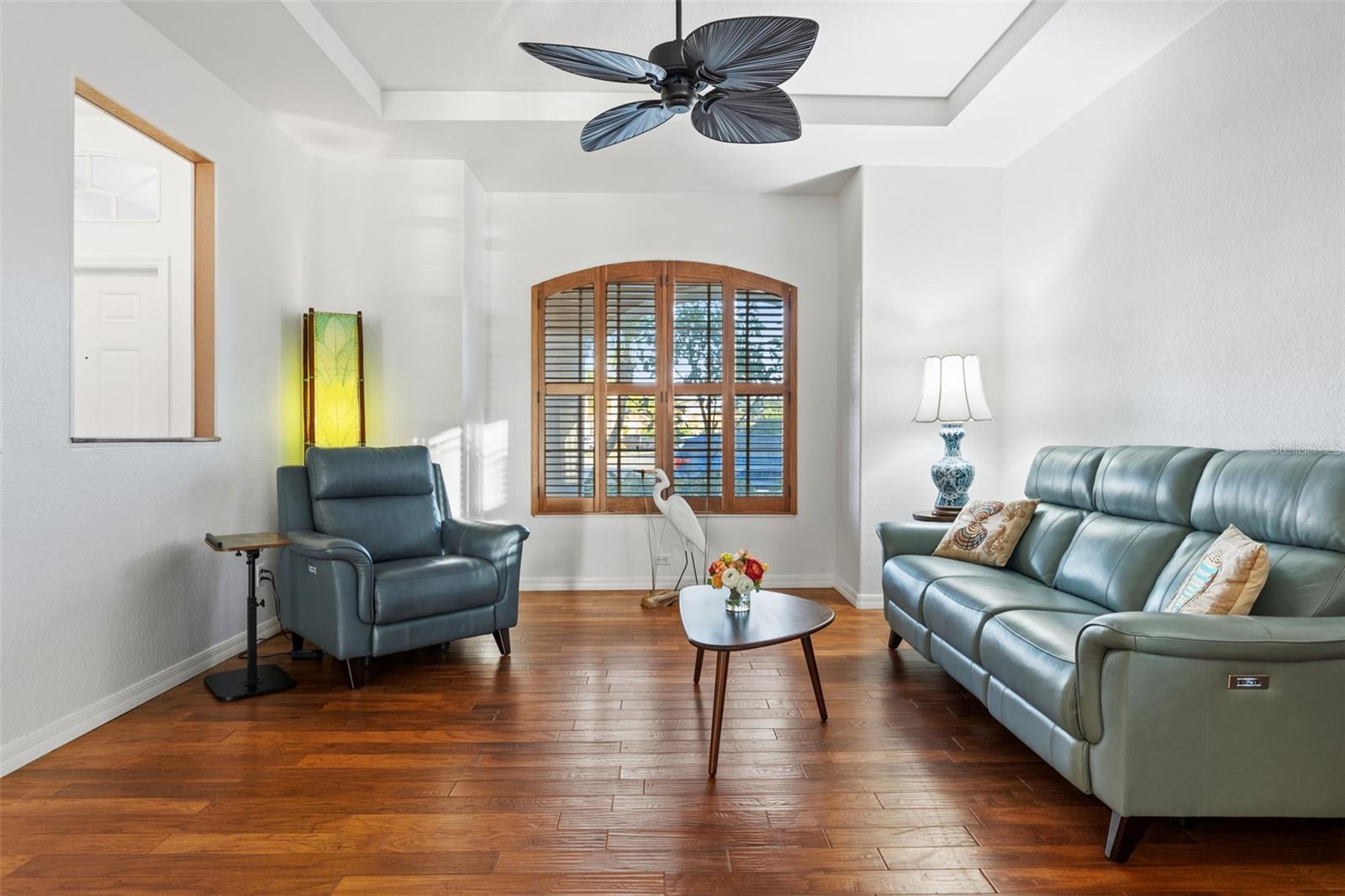 The Plantation Shutters complement the beautiful engineered hardward The Plantation Shutters complement the beautiful engineered hardward