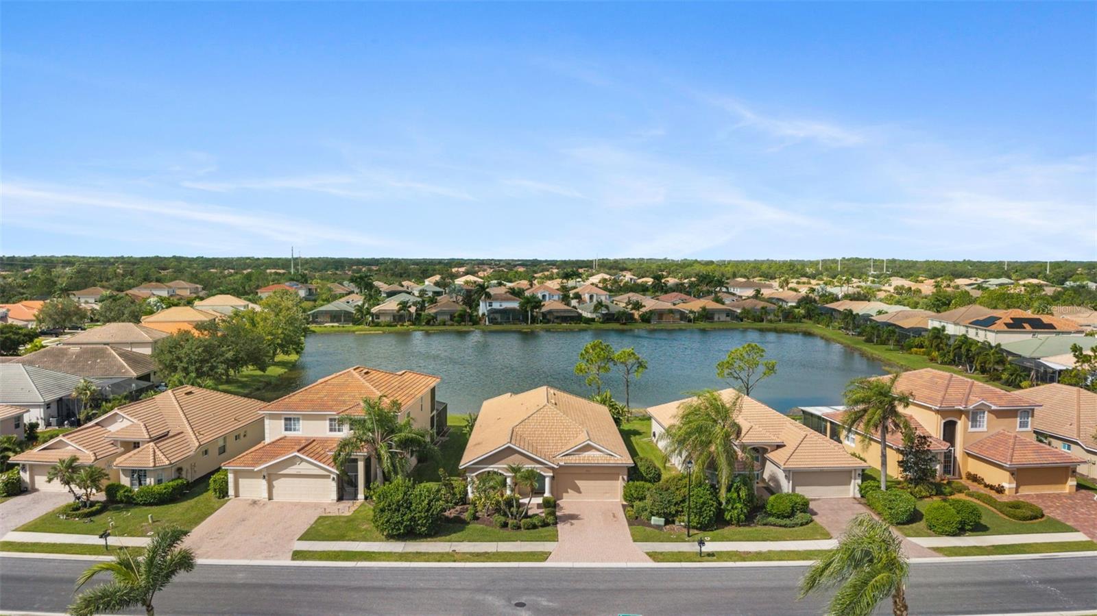 Drone views of home and neighborhood
